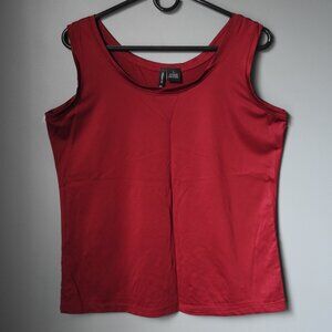 2/$13 New Directions Rayon Tank Top/Cami - Large Burgundy Red